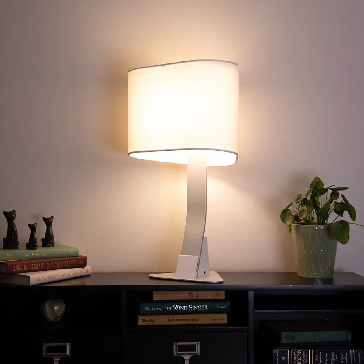 LUX LED Lighting Brooklyn USB LED Desk Lamp - Touch Control, Dual USB Charging Ports