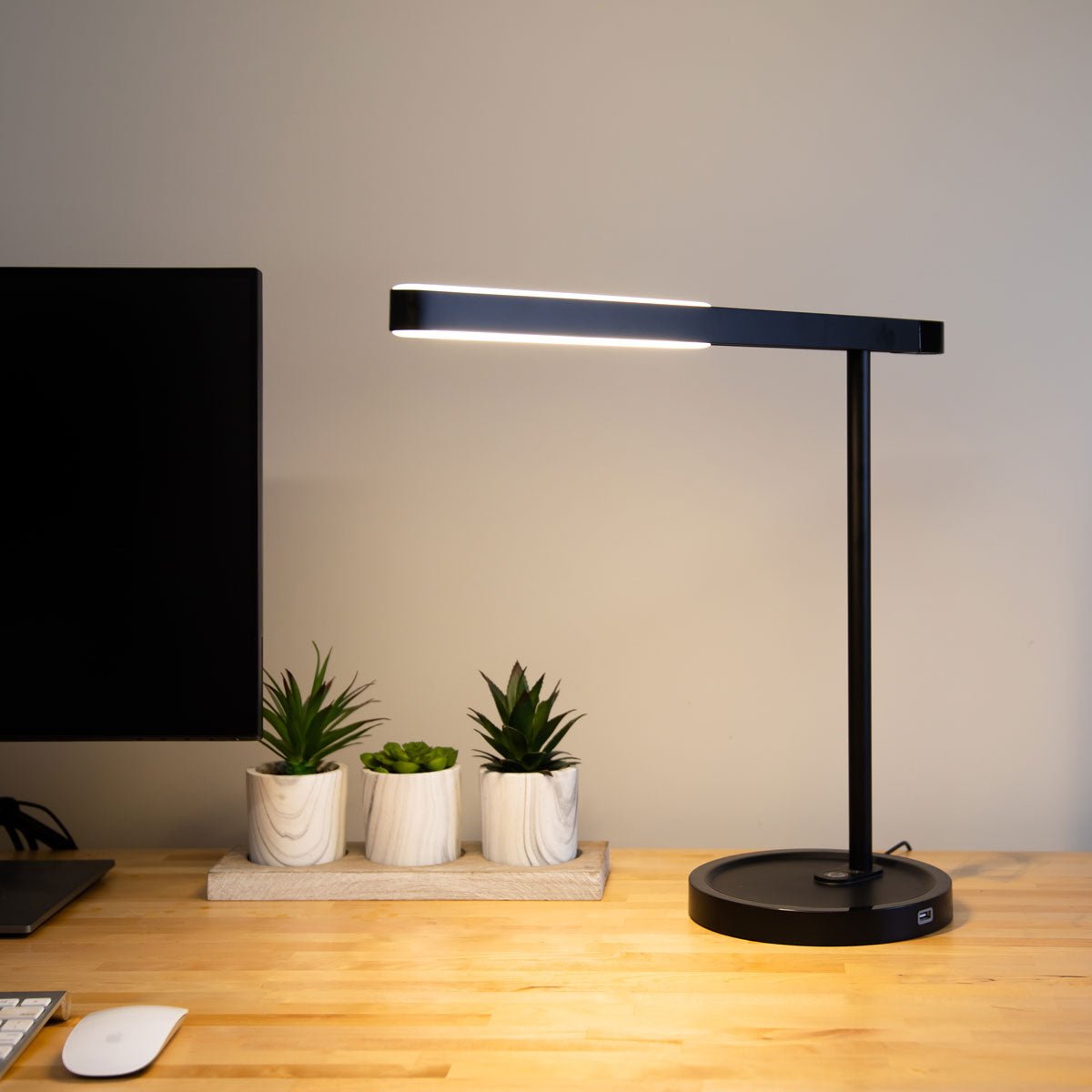 LUX LED Lighting Highline USB LED Desk Lamp - Dual Light, Touch Control, 600 Lumens