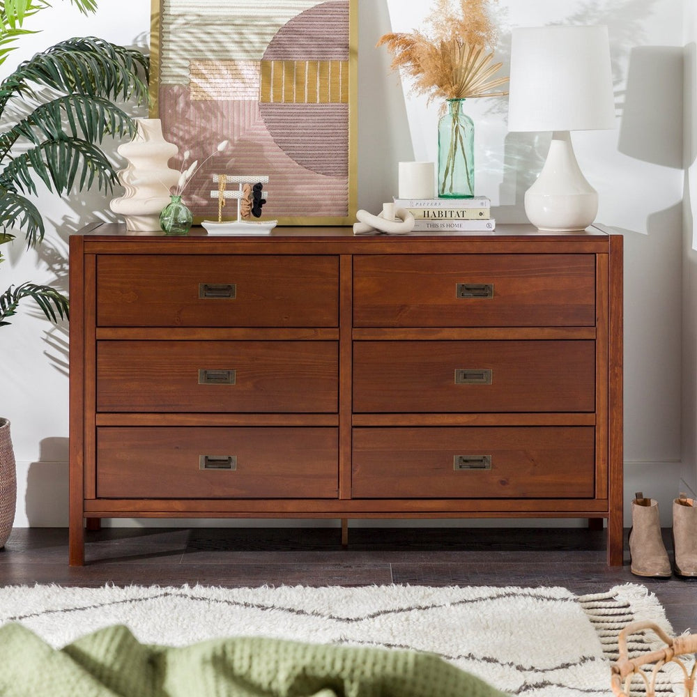 Walker Edison Lydia Solid Wood Modern Contemporary Dresser - lily & onyx