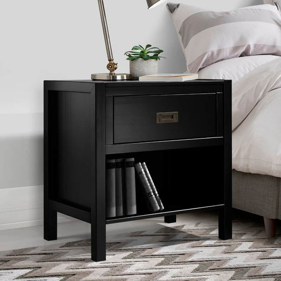 Walker Edison Lydia Solid Wood Modern Contemporary Nightstand - lily & onyx