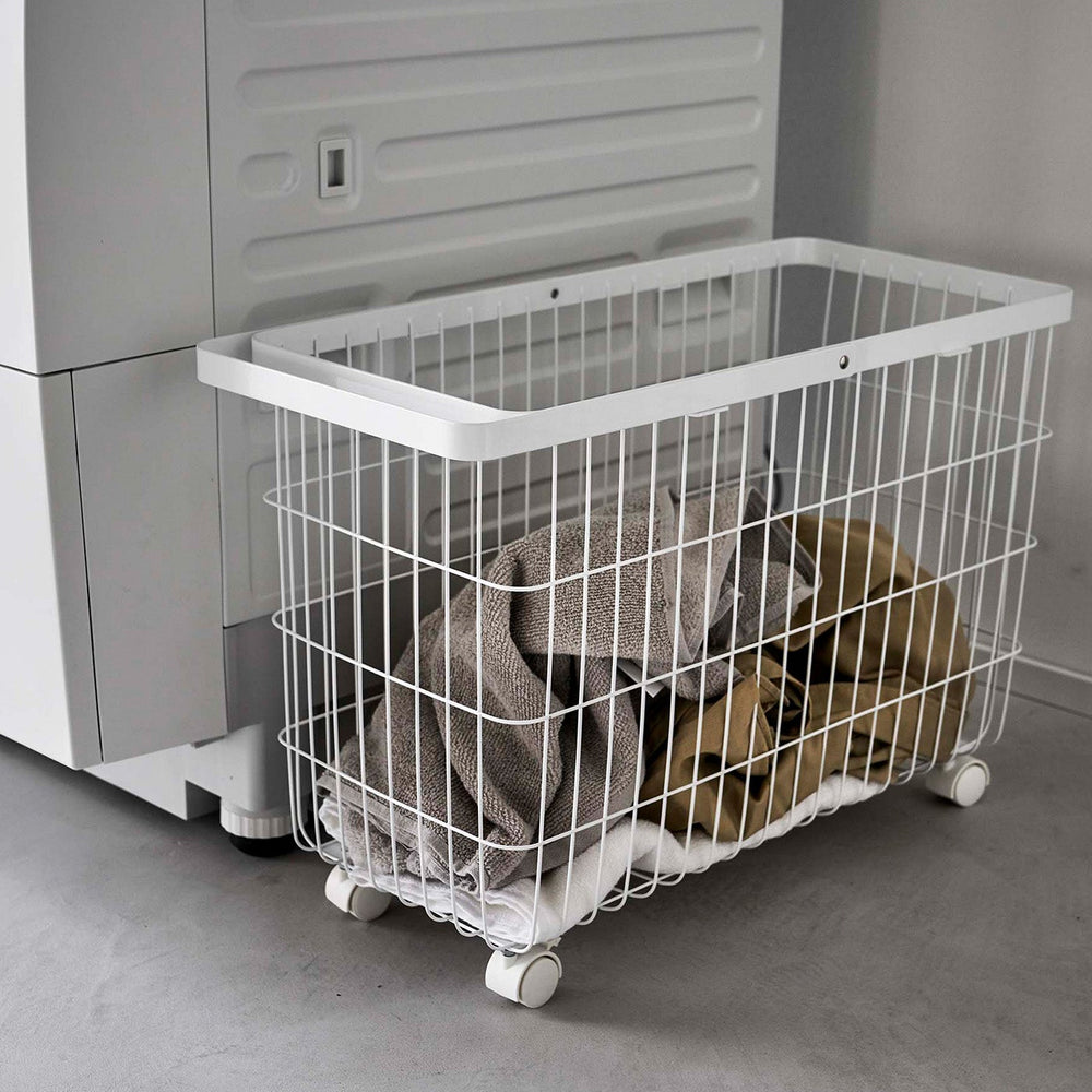 
                      
                        Rolling Wire Laundry Basket, 14.8" H
                      
                    