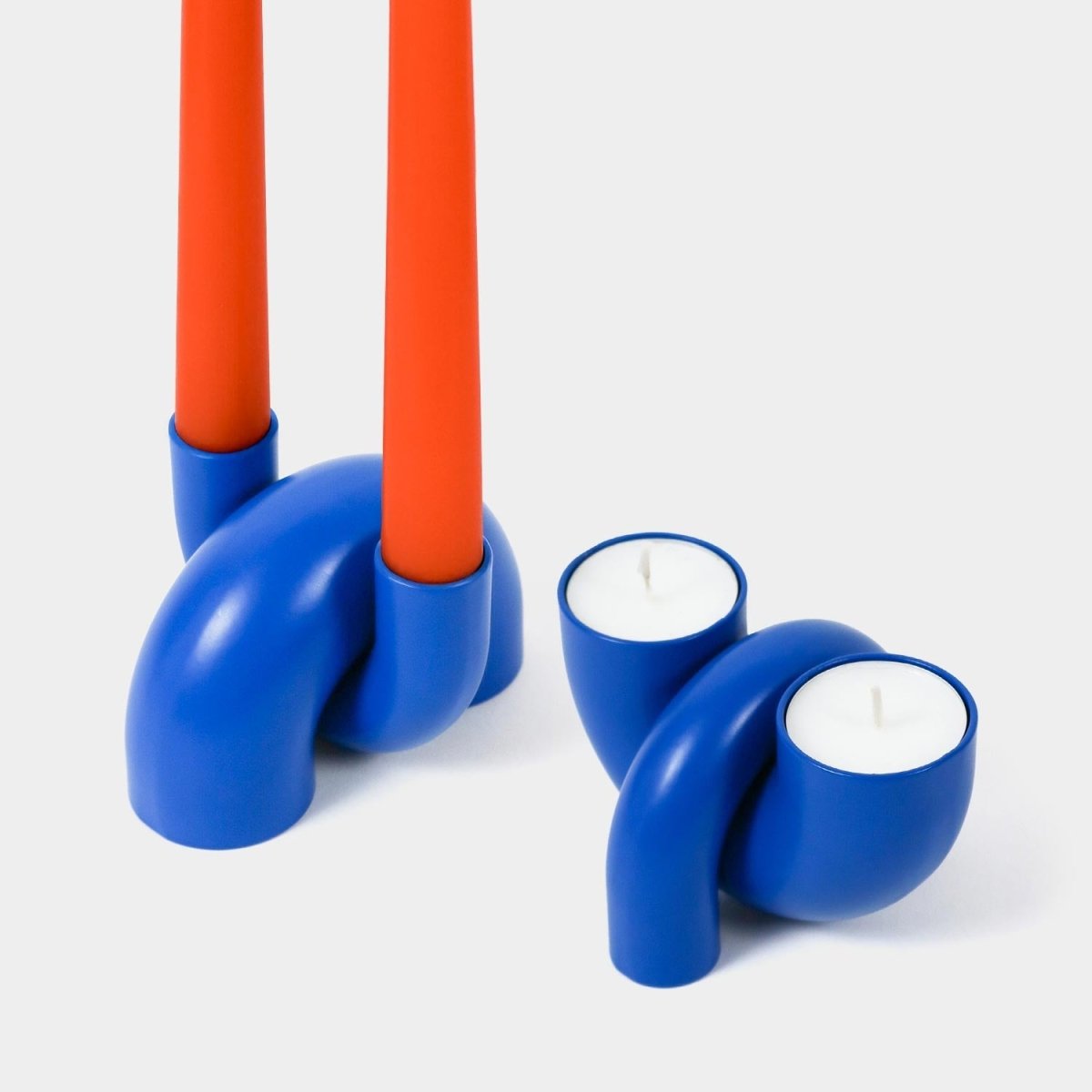 54Celsius Macaroni 2 - in - 1 Candleholder - Tapers & Tealights - Royal Blue - lily & onyx