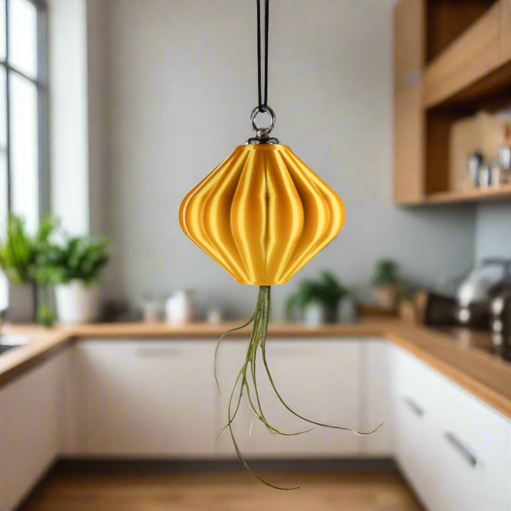 Magnetic Lunar Lamp Shade Hanging Planter with Air Plant