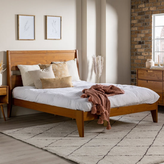 Walker Edison Malyn Solid Wood Modern Platform Bed - lily & onyx