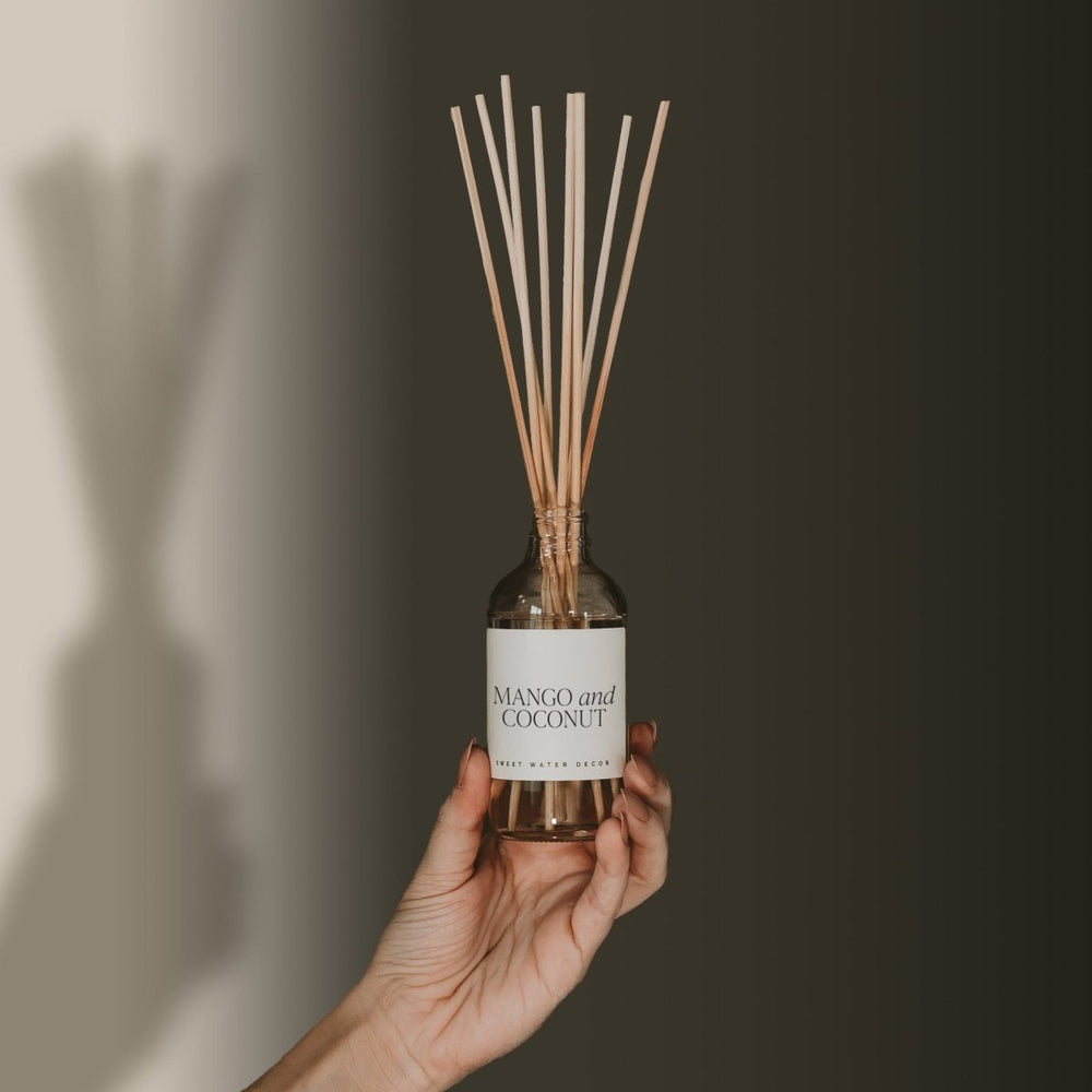 Sweet Water Decor Mango and Coconut Clear Reed Diffuser - lily & onyx