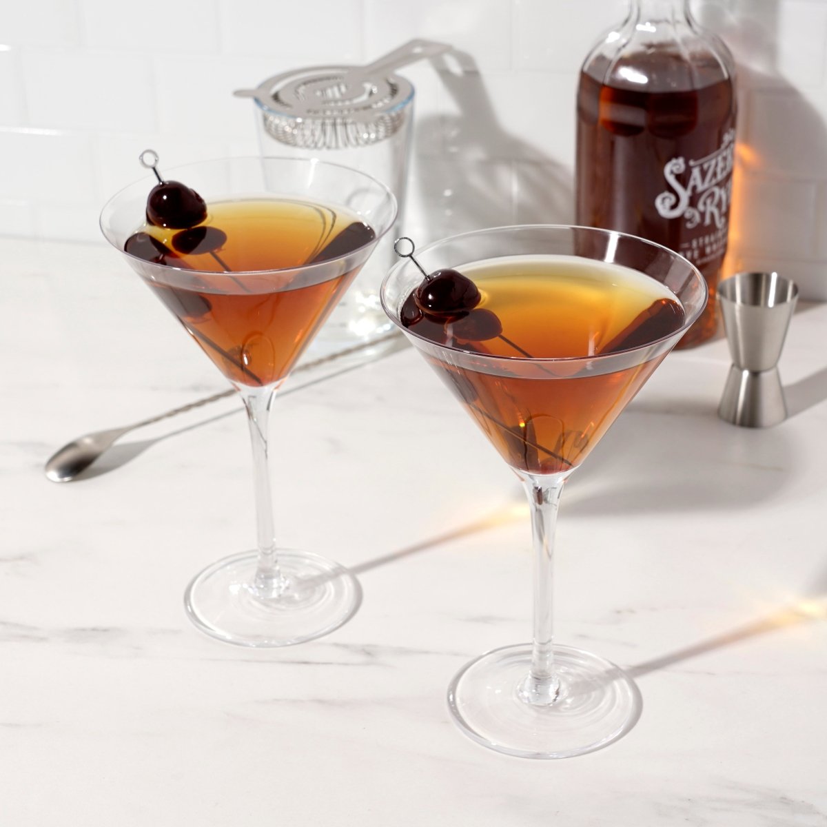 True Manhattan Martini Glasses, Set of 4 - lily & onyx