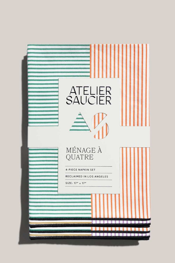 ATELIER SAUCIER Marfa Stripe Napkins | Set of 4 - lily & onyx