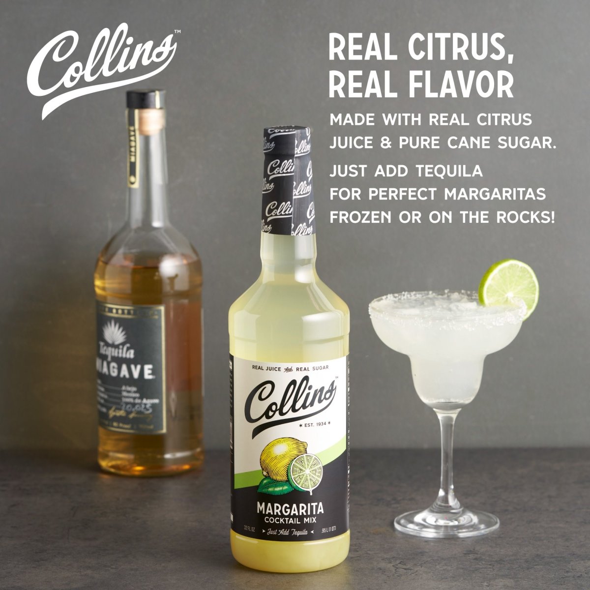 Collins Margarita Cocktail Mix, 32 oz - lily & onyx