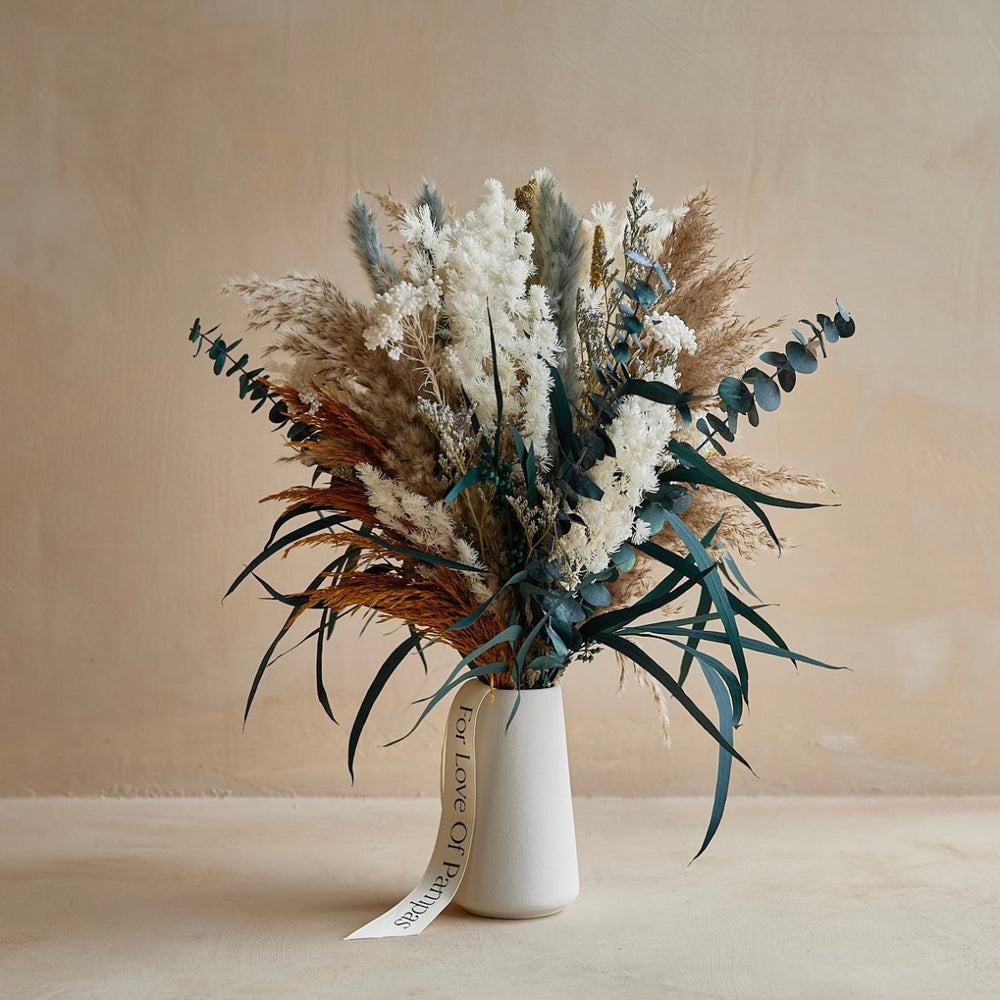 For Love Of Pampas Mason Dried Flower Bouquet - lily & onyx