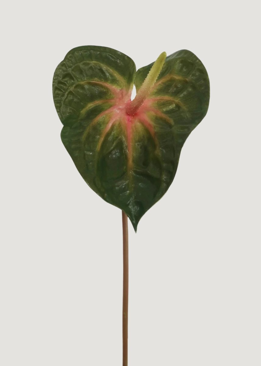 Afloral Mauve and Green Artificial Tropical Anthurium - 28" - lily & onyx