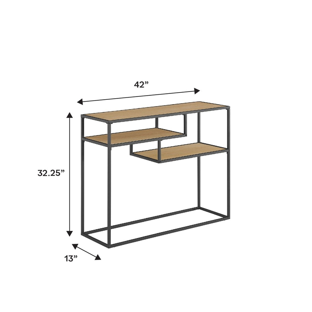 
                      
                        Walker Edison Maya 42" Metal and Wood Tiered Shelf Entry Table - lily & onyx
                      
                    