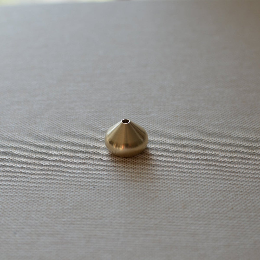 CEDAR AND MYRRH Medium Waterdrop Brass Incense Holder - lily & onyx