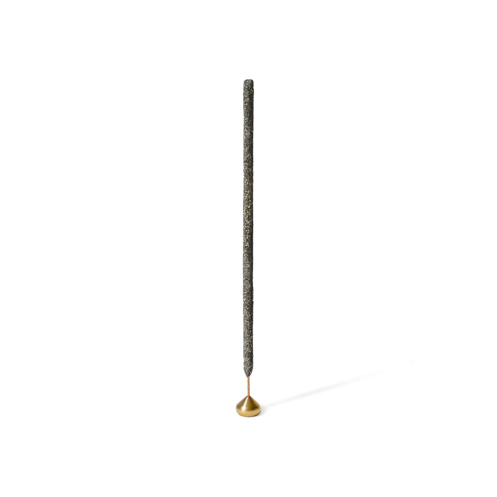 CEDAR AND MYRRH Medium Waterdrop Brass Incense Holder - lily & onyx
