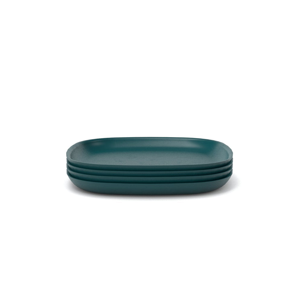 Bamboo Medium Plate, 4 Piece Set - Blue Abyss