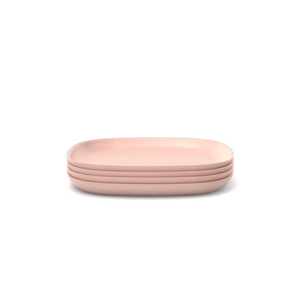 Bamboo Medium Plate, 4 Piece Set - Blush