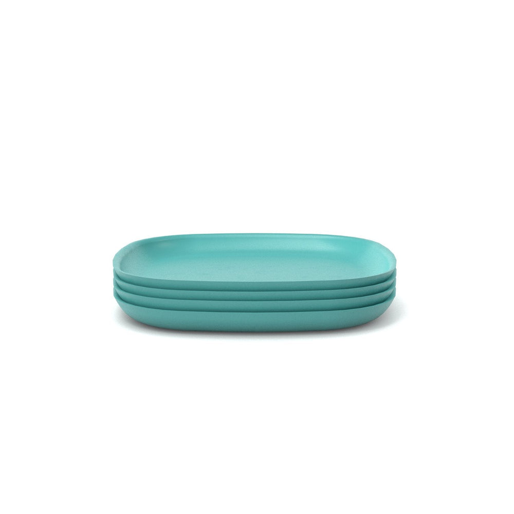 Bamboo Medium Plate, 4 Piece Set - Lagoon