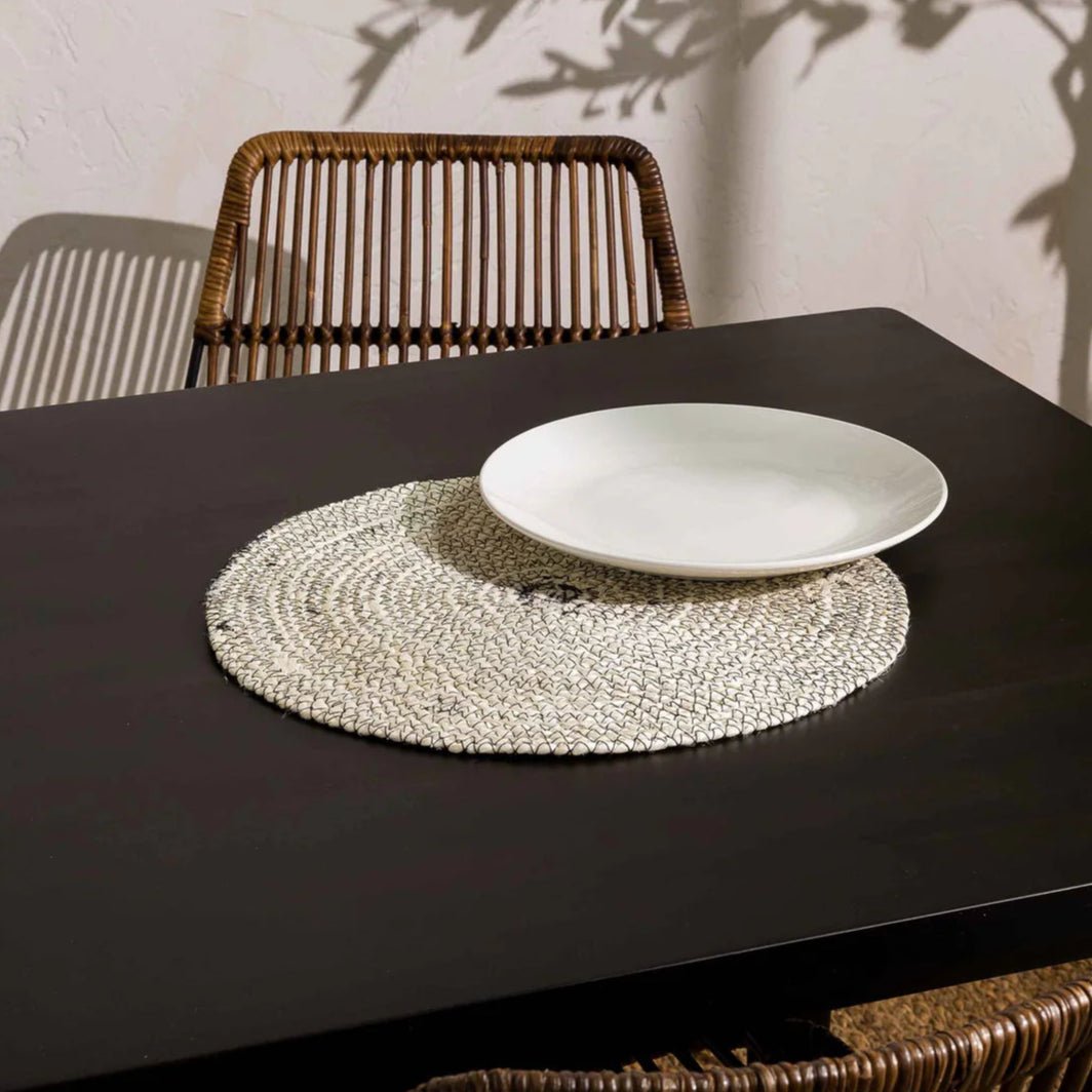 texxture Melia™ Woven Jute Placemat, White - lily & onyx