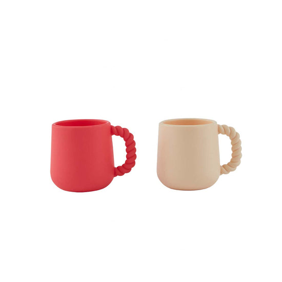 oyoy.us Mellow Cup, Set of 2 - Cherry Red / Vanilla - lily & onyx