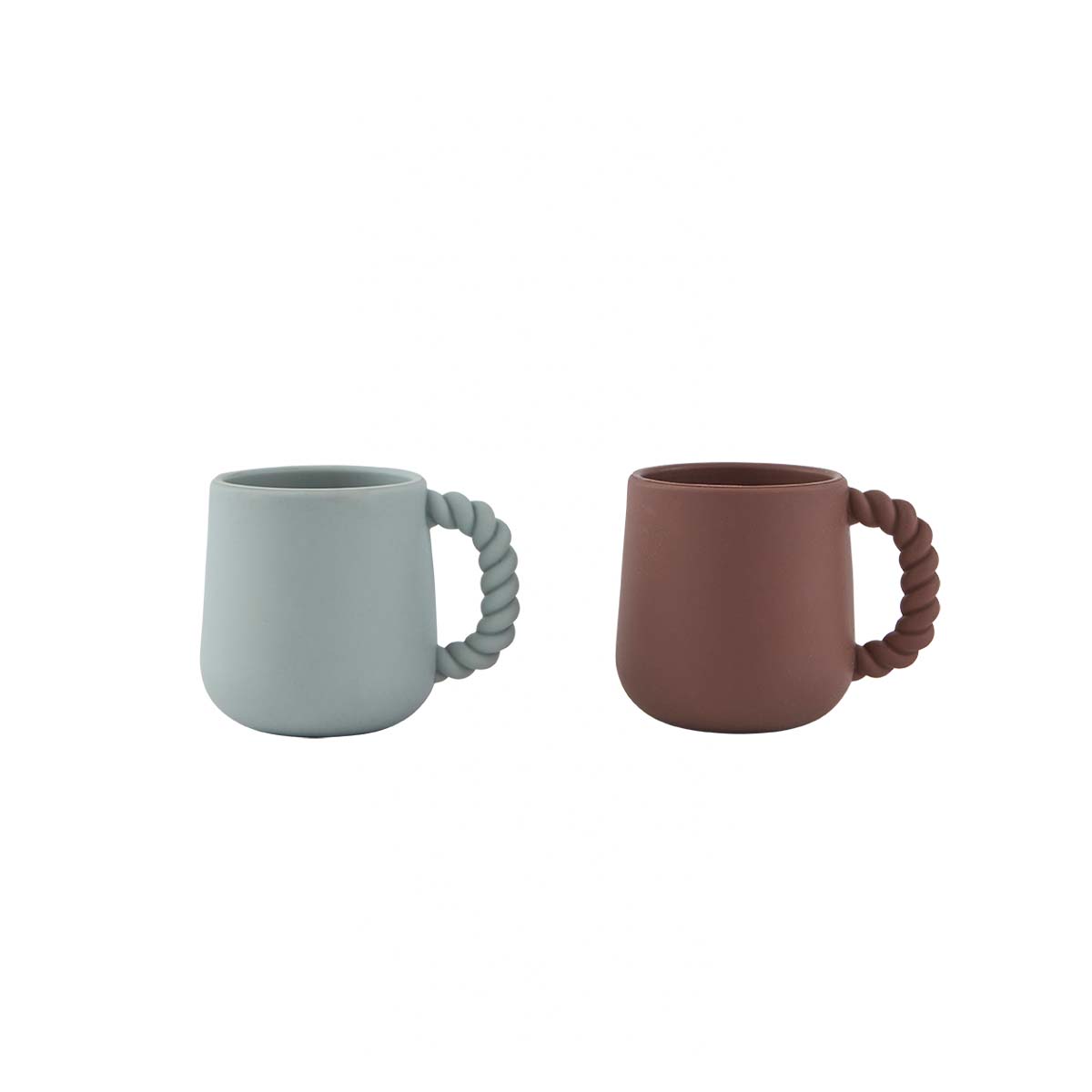 oyoy.us Mellow Cup, Set of 2 - Choko / Pale Mint - lily & onyx