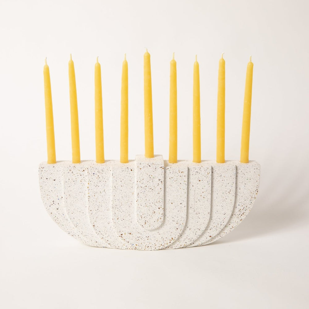 Pretti.Cool Menorah | White Terrazzo - lily & onyx