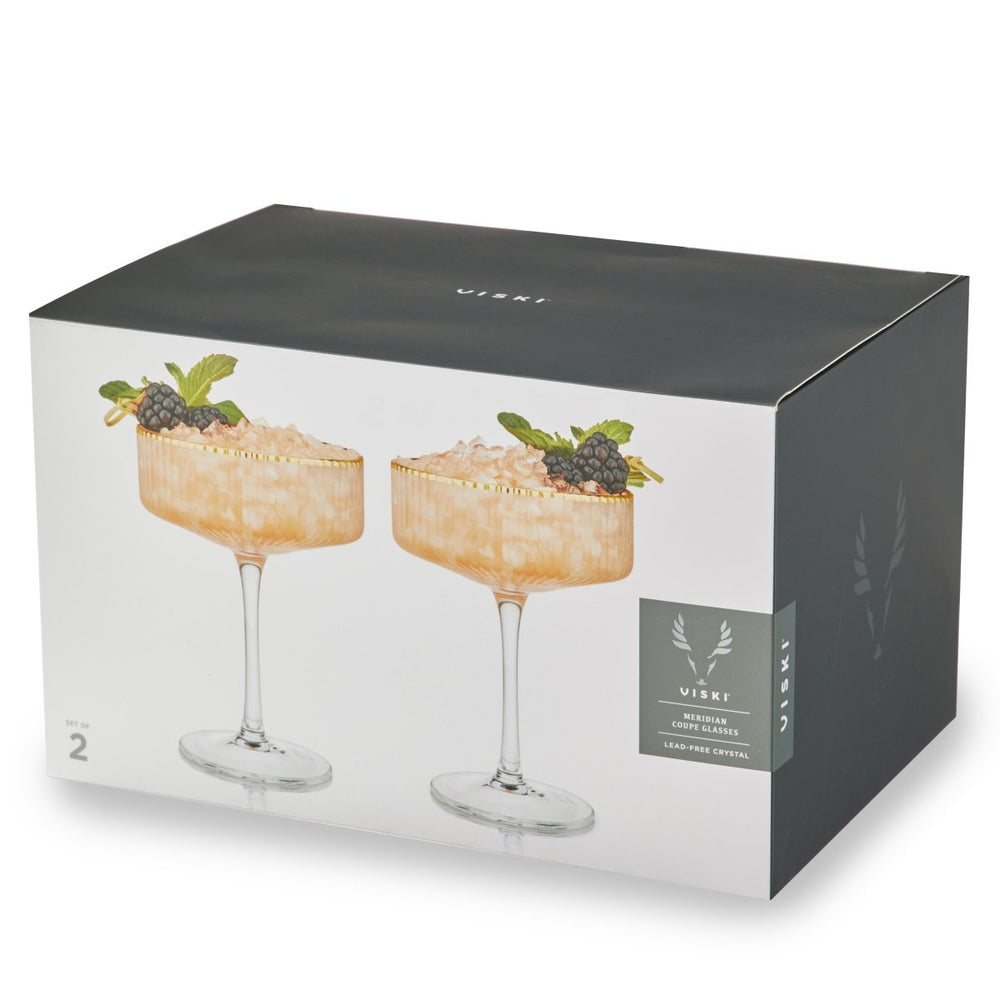 
                      
                        Viski Meridian Crystal Coupe Glasses, Set of 2 - lily & onyx
                      
                    