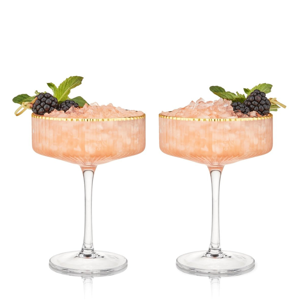 
                      
                        Viski Meridian Crystal Coupe Glasses, Set of 2 - lily & onyx
                      
                    