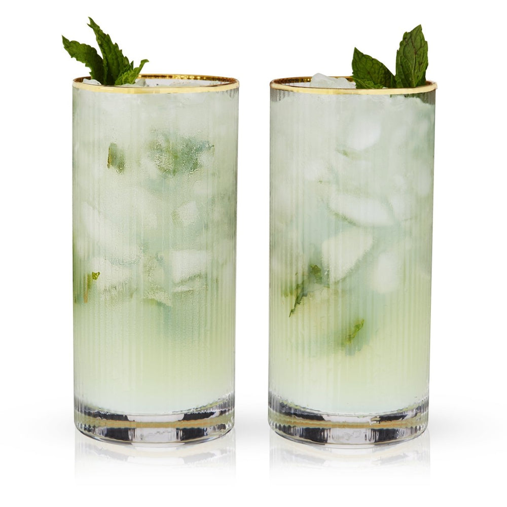 
                      
                        Viski Meridian Crystal Highball Glasses, Set of 2 - lily & onyx
                      
                    