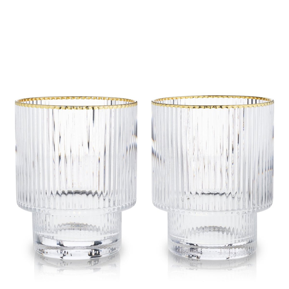 Viski Meridian Crystal Tumblers, Set of 2 - lily & onyx