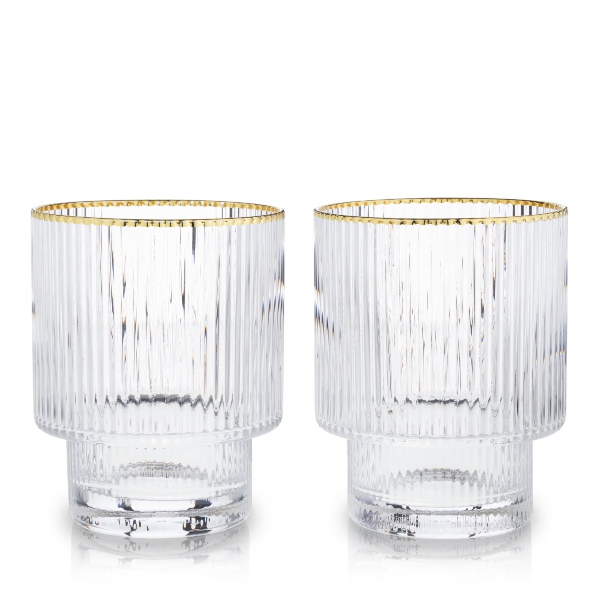Viski Meridian Crystal Tumblers, Set of 2 - lily & onyx