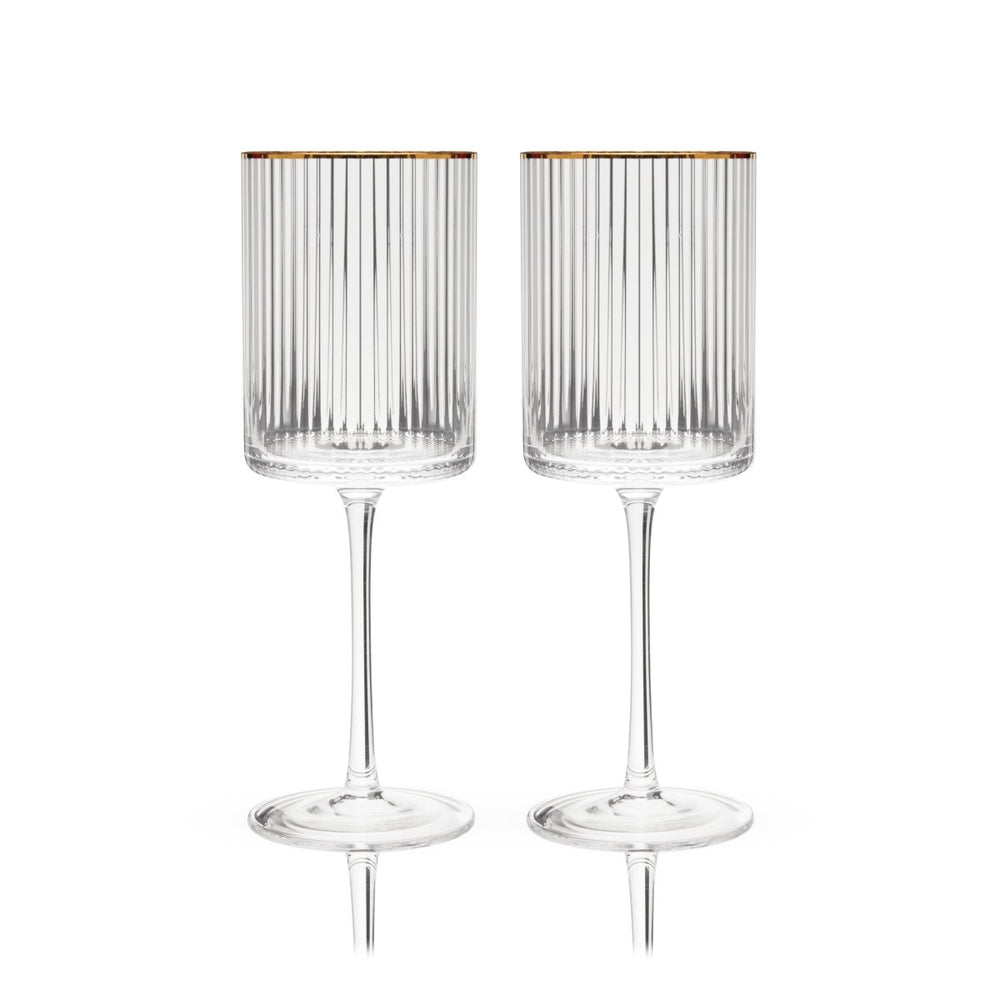 
                      
                        Viski Meridian Crystal Wine Glasses, Set of 2 - lily & onyx
                      
                    