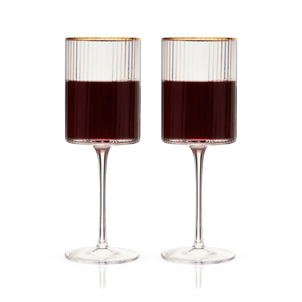 
                      
                        Viski Meridian Crystal Wine Glasses, Set of 2 - lily & onyx
                      
                    