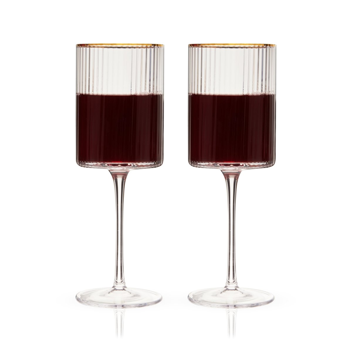 Viski Meridian Crystal Wine Glasses, Set of 2 - lily & onyx