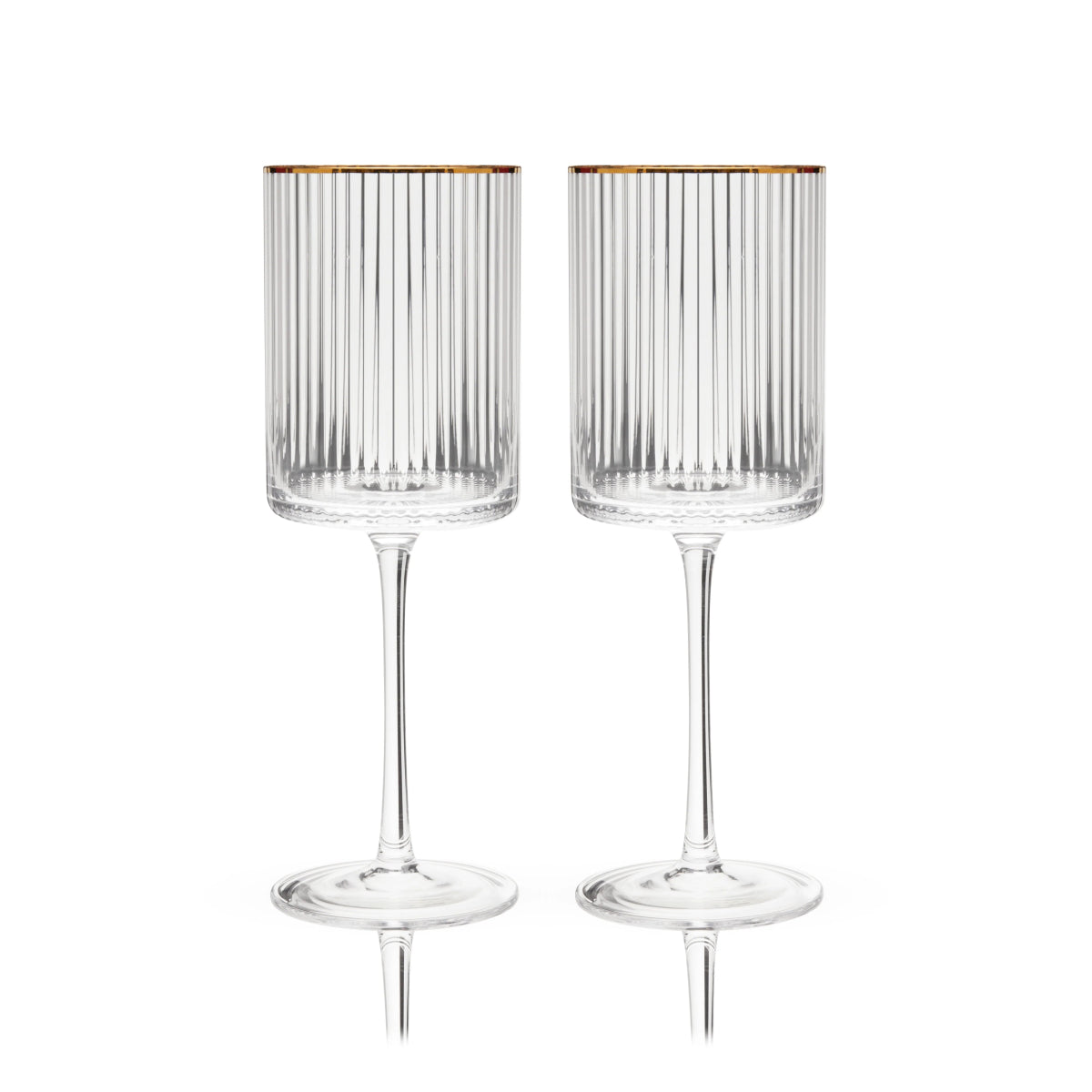 Viski Meridian Crystal Wine Glasses, Set of 2 - lily & onyx