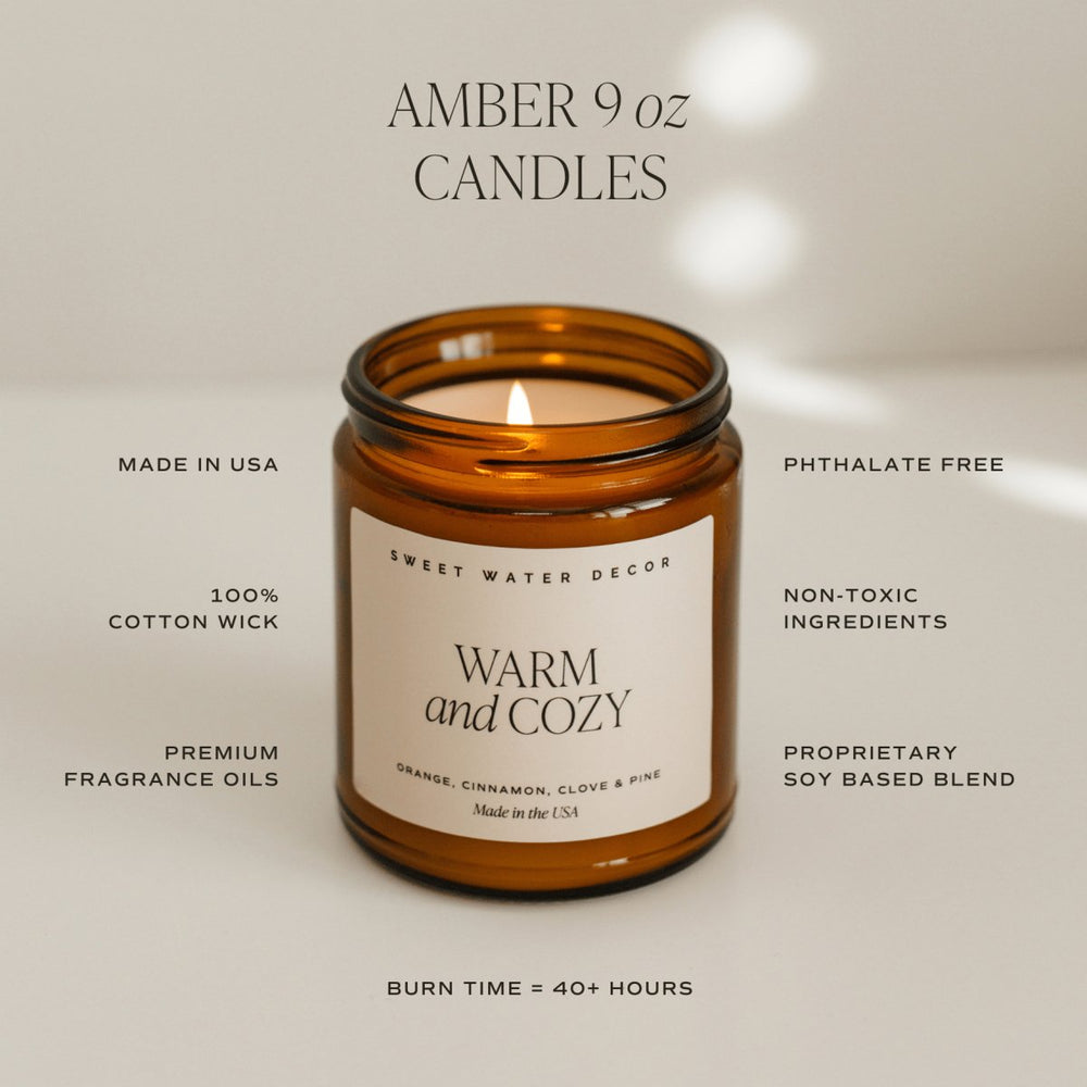 
                      
                        Sweet Water Decor Merry and Bright Soy Candle - Amber Jar - 9 oz - lily & onyx
                      
                    