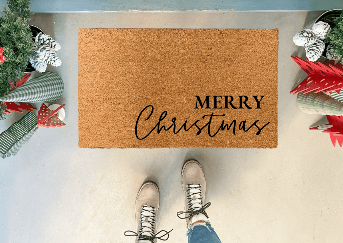 Nickel Designs Custom Doormats Merry Christmas Doormat