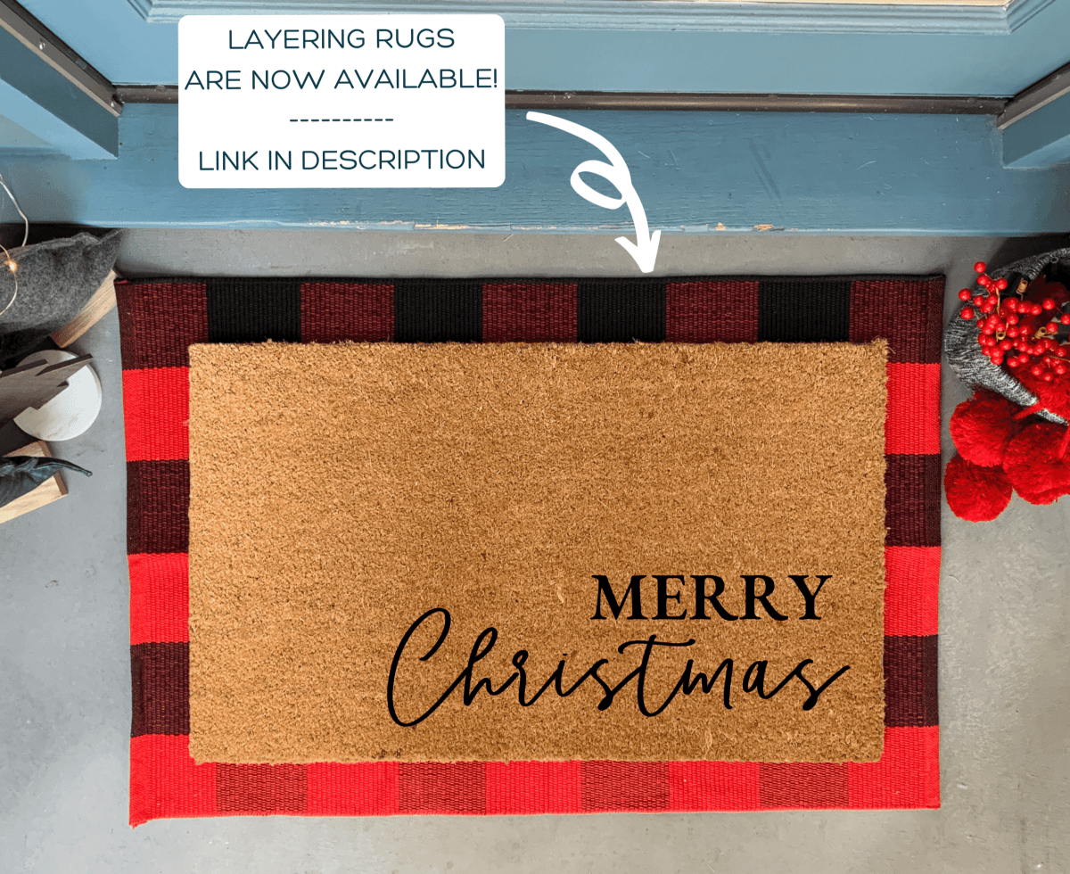 Nickel Designs Custom Doormats Merry Christmas Doormat