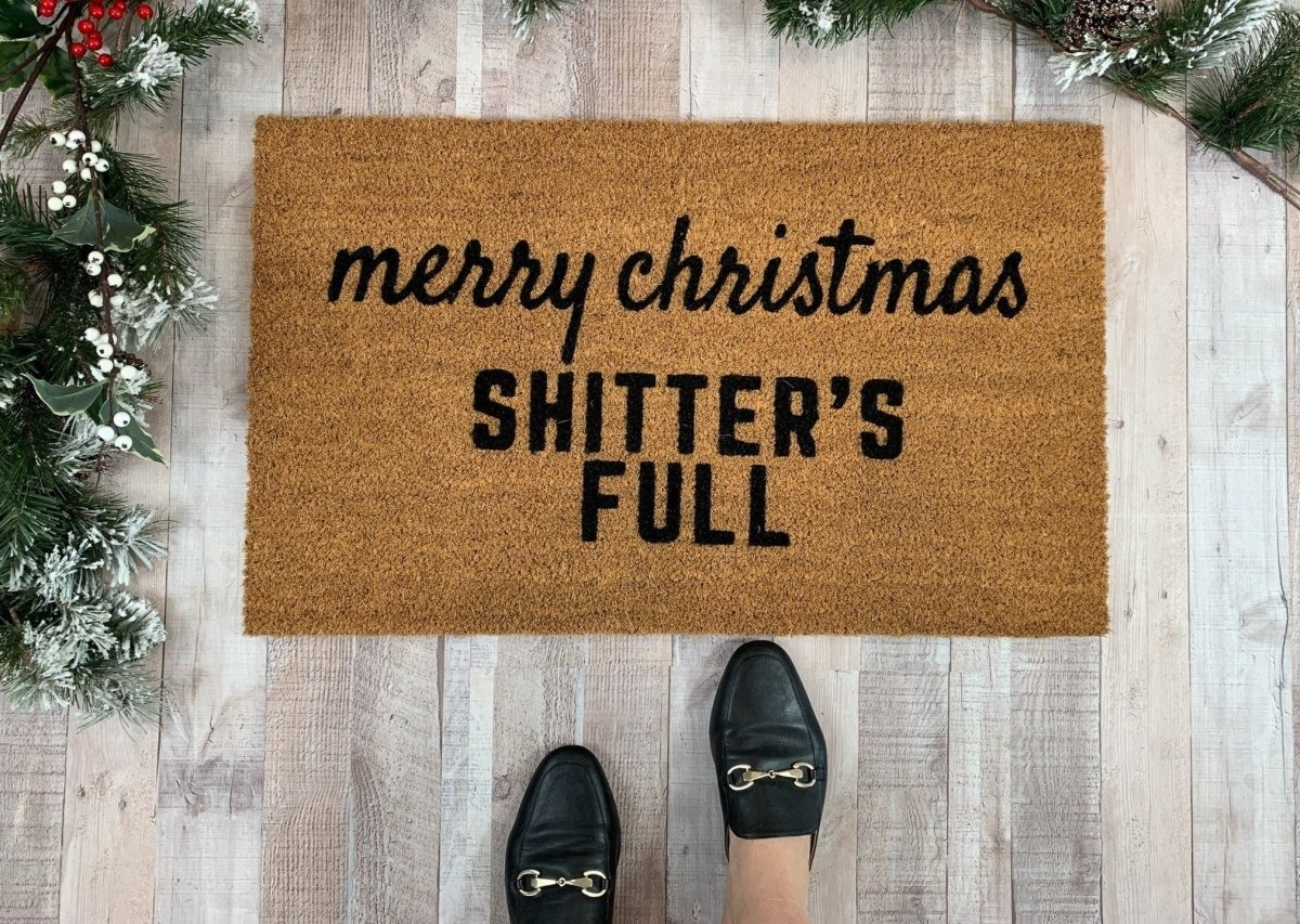 Nickel Designs Custom Doormats Merry Christmas Shitter's Full Doormat