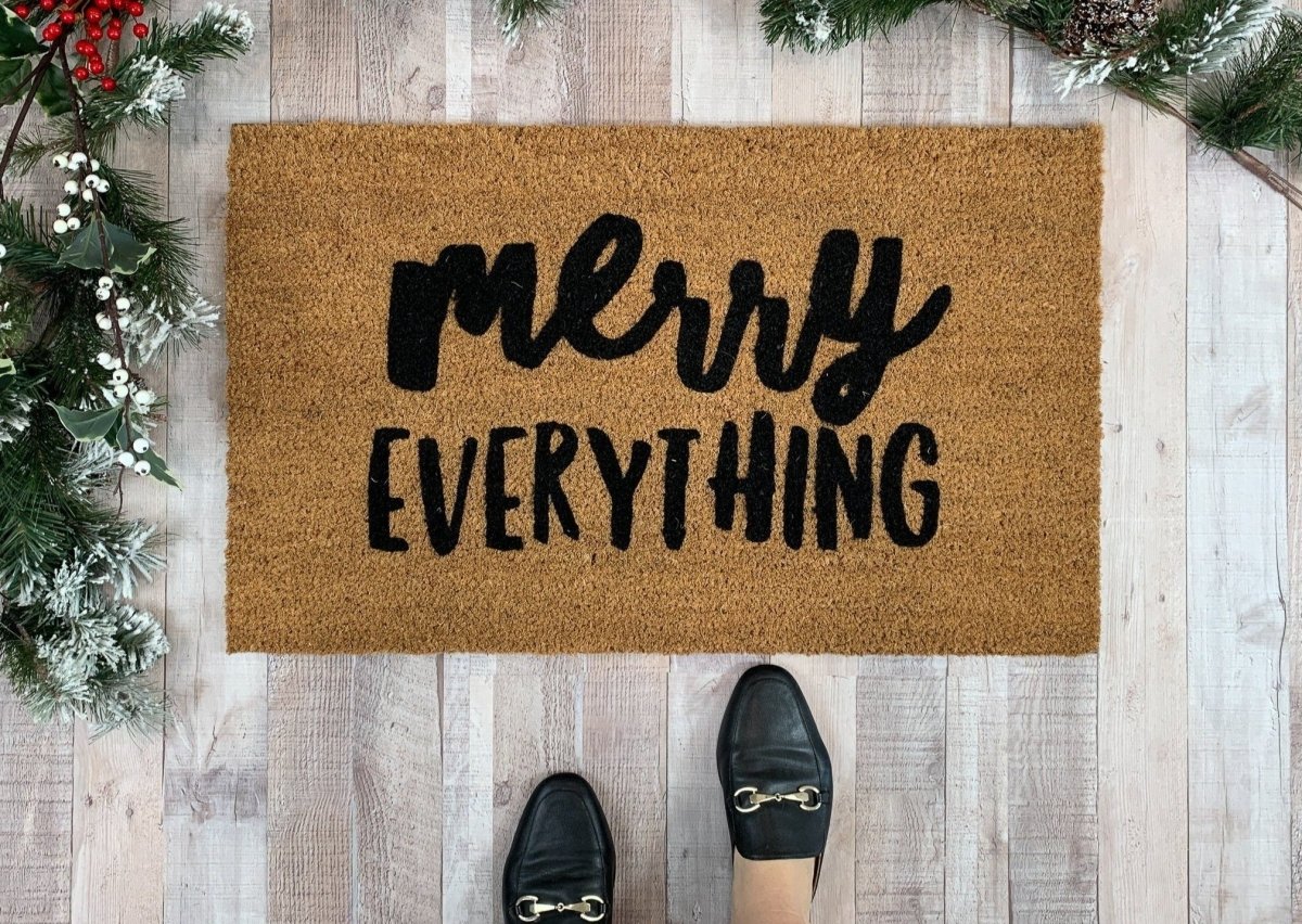 Nickel Designs Custom Doormats merry everything Funny Holiday Doormat