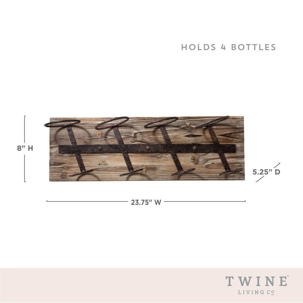 
                      
                        Twine Living Metal and Wood 4 - Bottle Wine Rack - lily & onyx
                      
                    