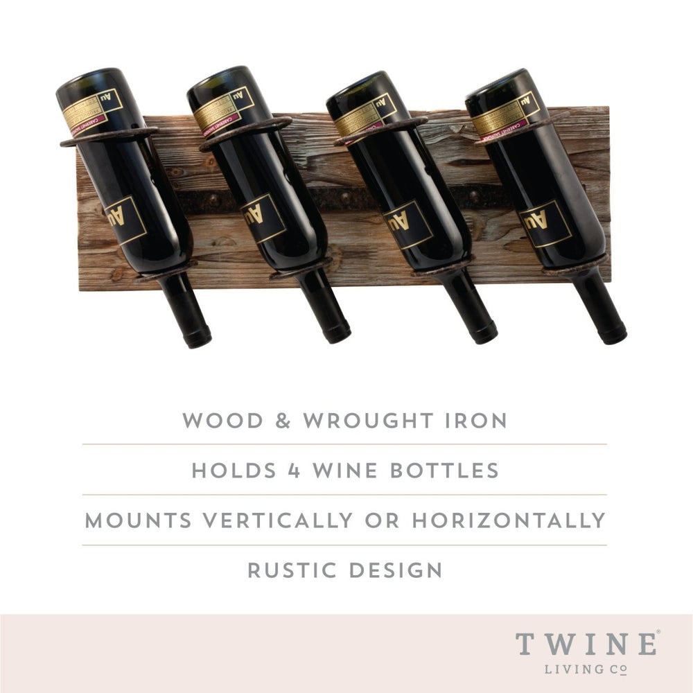 
                      
                        Twine Living Metal and Wood 4 - Bottle Wine Rack - lily & onyx
                      
                    