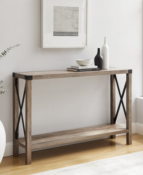 Walker Edison Metal X Entry Table - lily & onyx