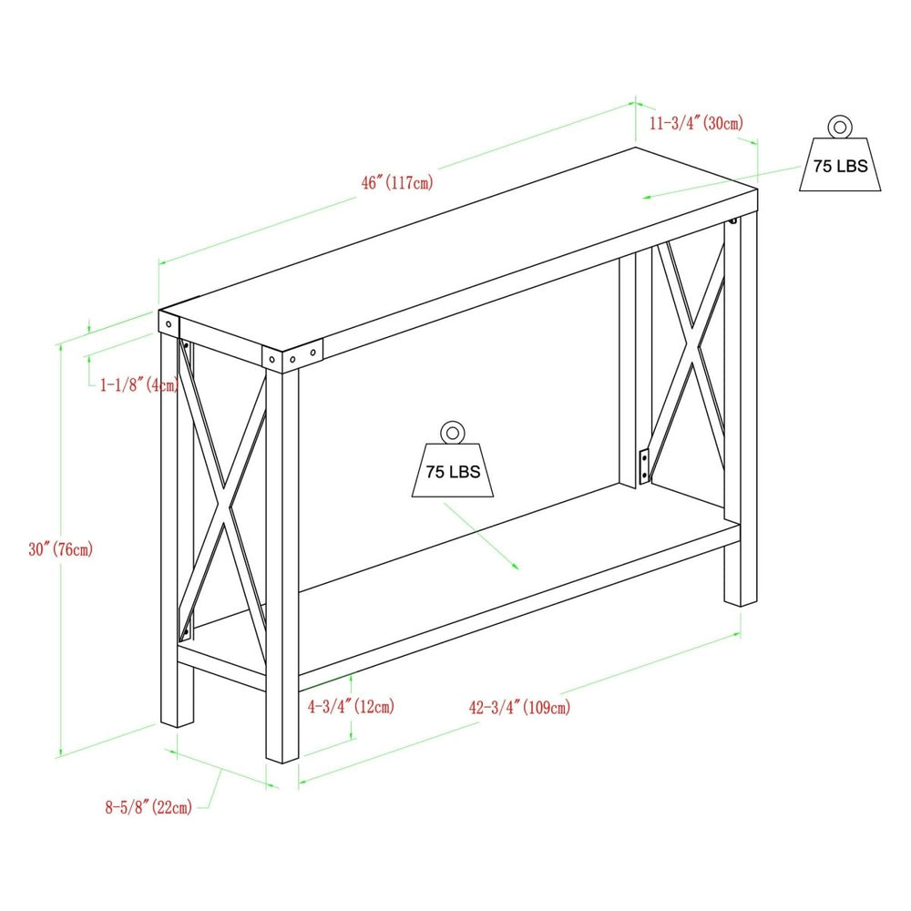 
                      
                        Walker Edison Metal X Entry Table - lily & onyx
                      
                    