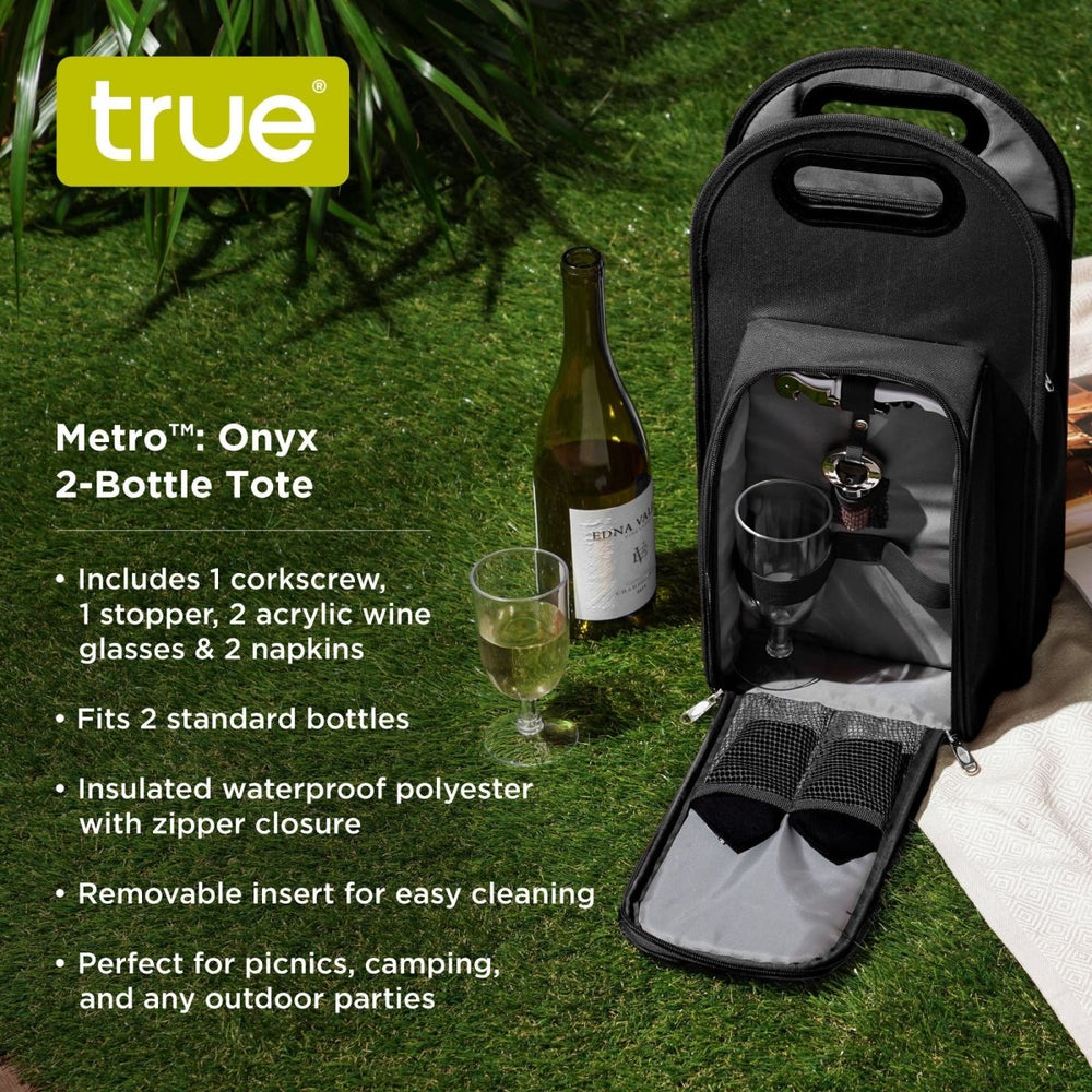 
                      
                        True Metro Insulated 2 - Bottle Tote Set, Black - lily & onyx
                      
                    