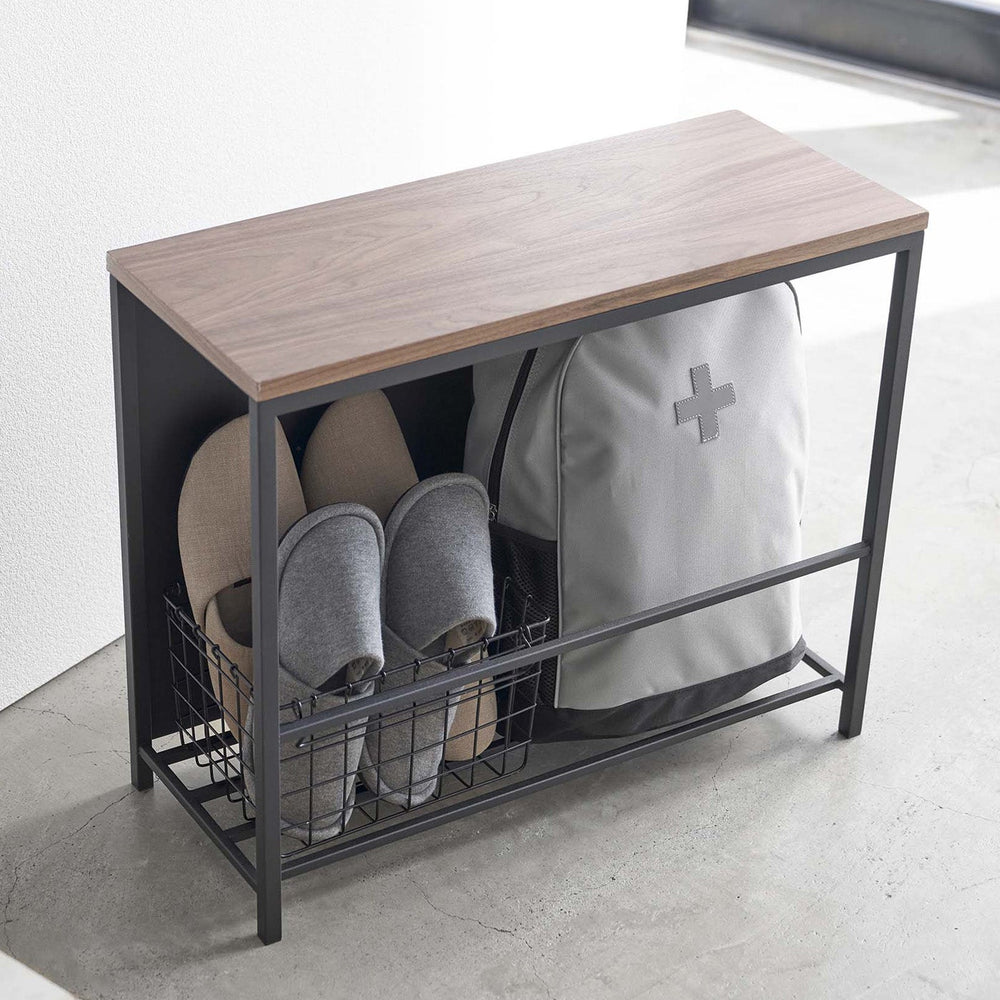 
                      
                        Entryway Storage Organizer + Bench, 18" H  - Steel + Wood
                      
                    