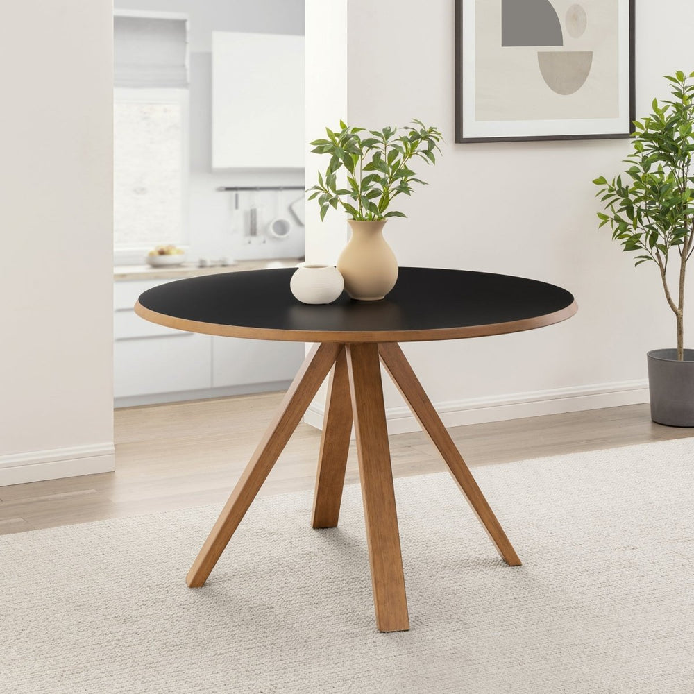 Walker Edison Mid-Century Modern Minimal Round Dining Table - lily & onyx