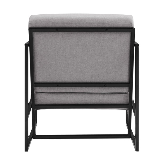 Walker Edison Mid-Century Modern Square Frame Fabric Lounge Chair - lily & onyx