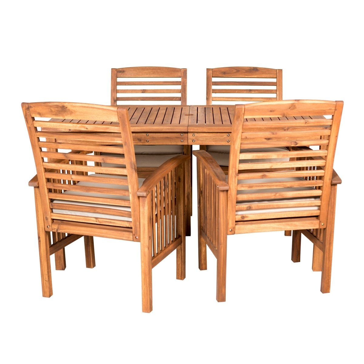 Walker Edison Midland 5-Piece Patio Dining Set - lily & onyx