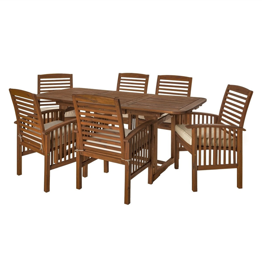 
                      
                        Walker Edison Midland 7-Piece Outdoor Patio Dining Set with Cushions - lily & onyx
                      
                    