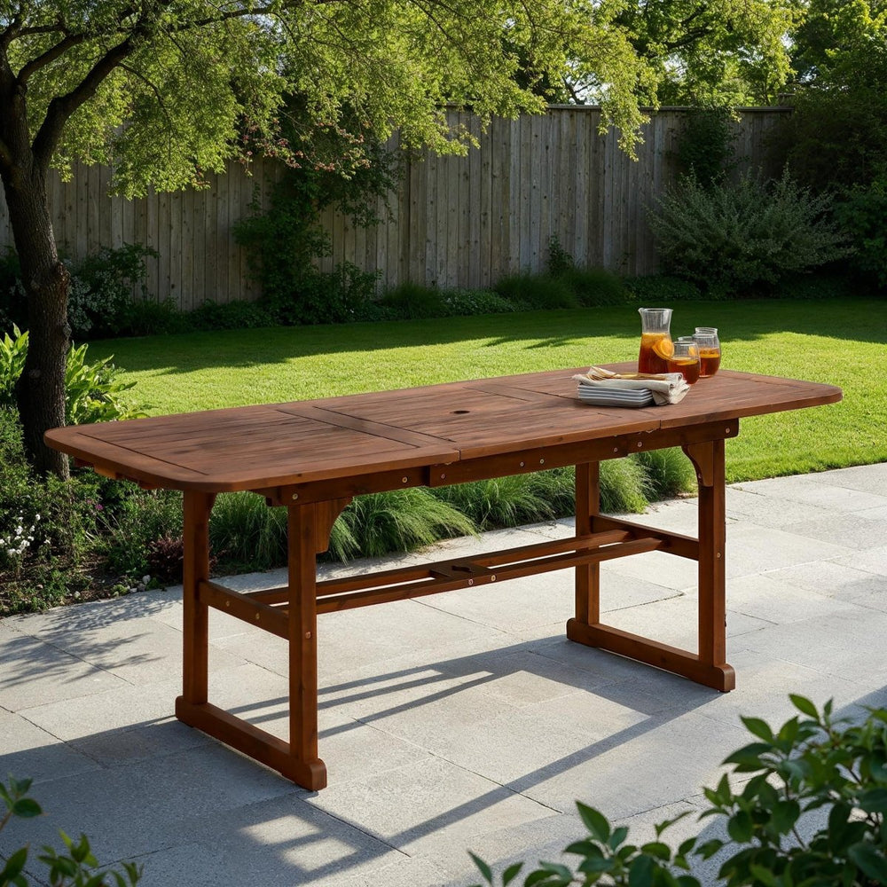 
                      
                        Walker Edison Midland Acacia Wood Outdoor Patio Butterfly Dining Table - lily & onyx
                      
                    