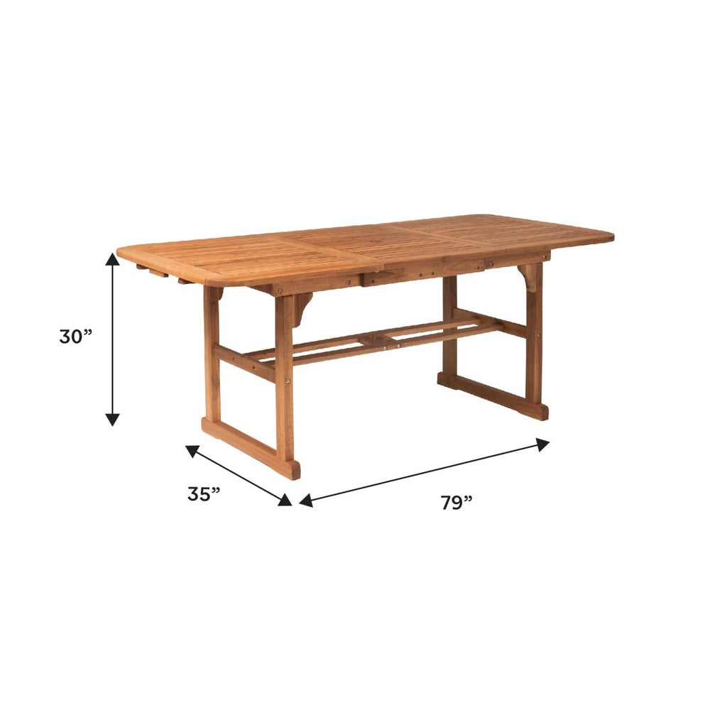 
                      
                        Walker Edison Midland Acacia Wood Outdoor Patio Butterfly Dining Table - lily & onyx
                      
                    